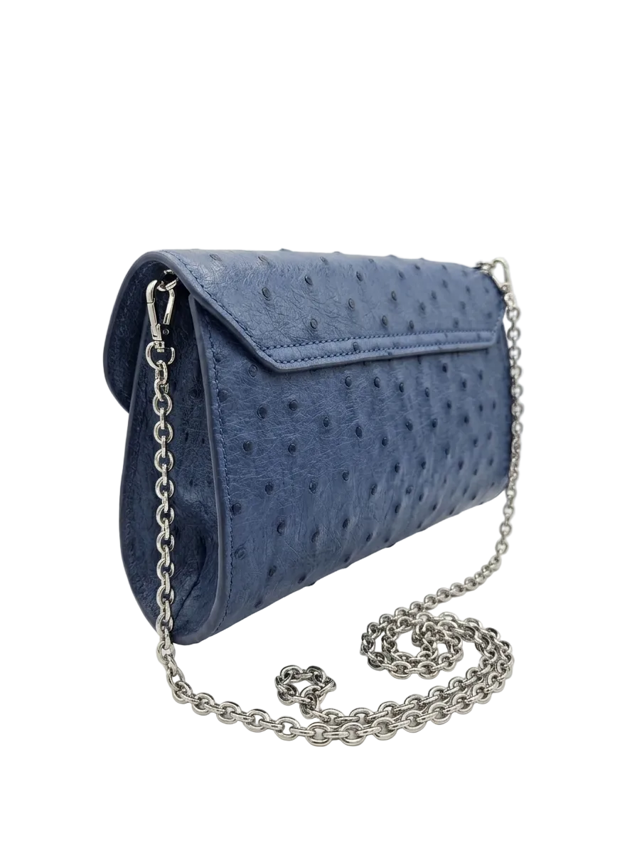 Mini Vega - Struzzo blu denim