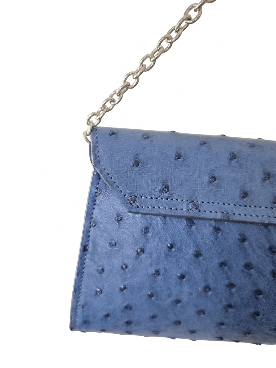 Mini Vega - Struzzo blu denim