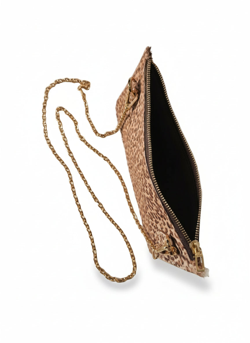 Pochette in pelliccia di agnello Maculata - Amélie