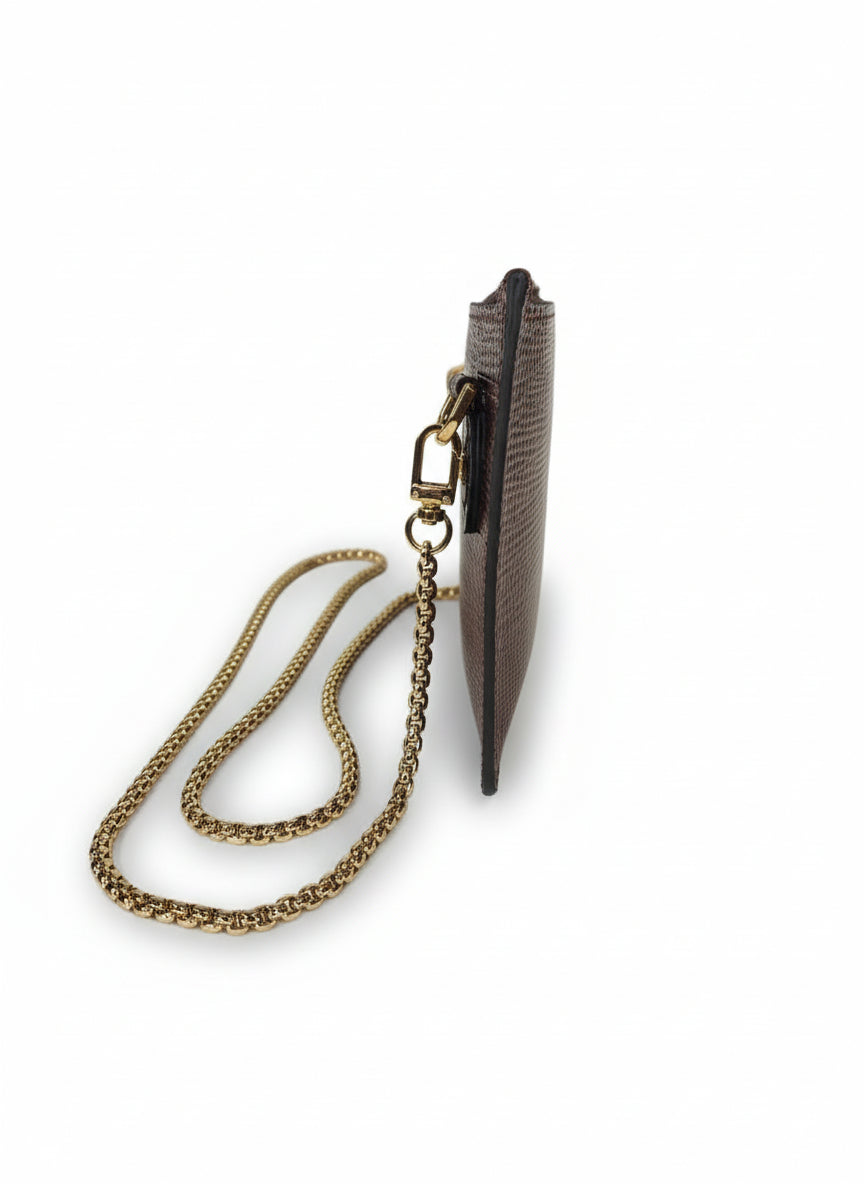 Pochette in Pelle Bordeaux effetto Serpente - Amélie