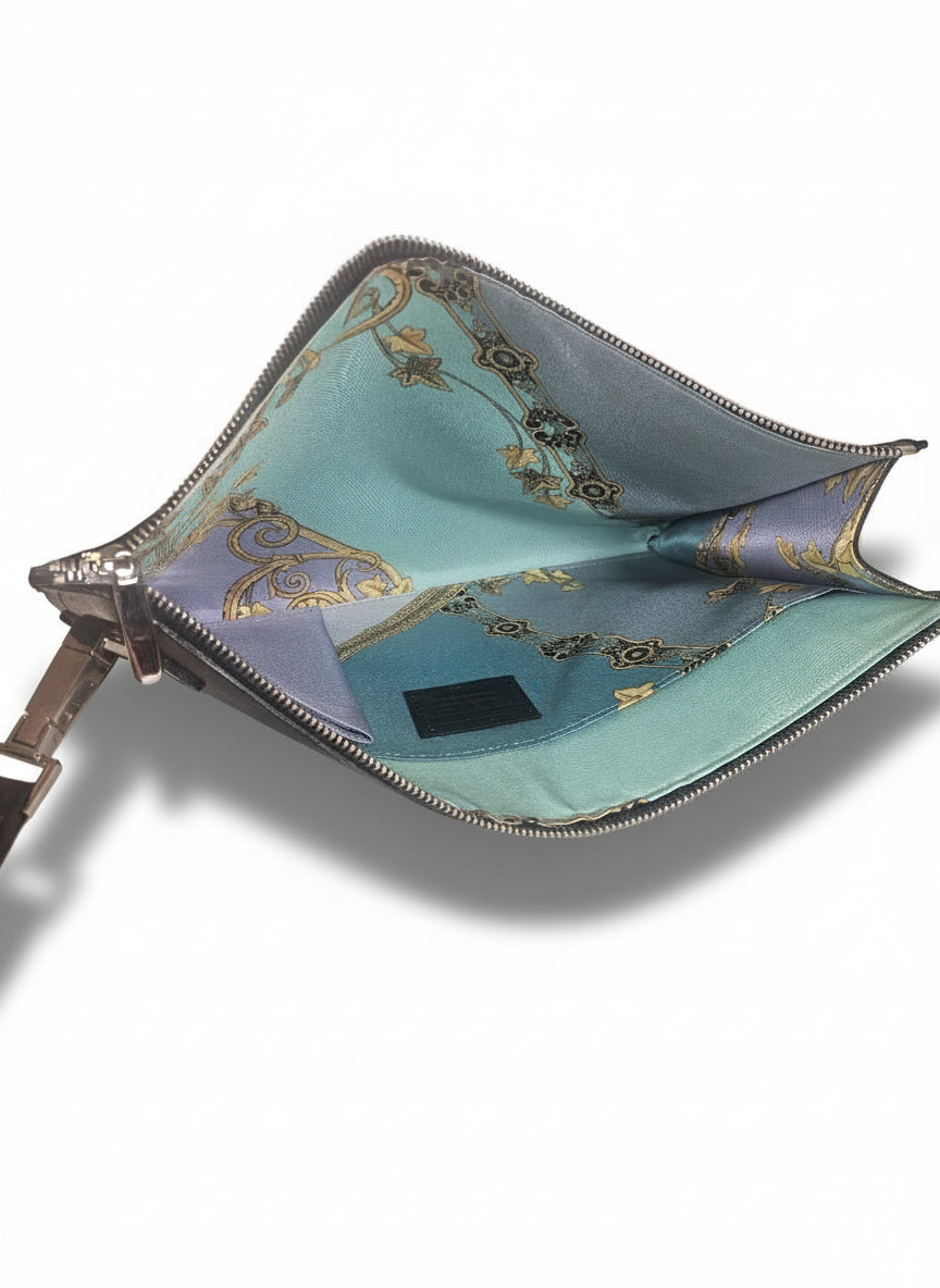 Pouch in pelle nera da Uomo