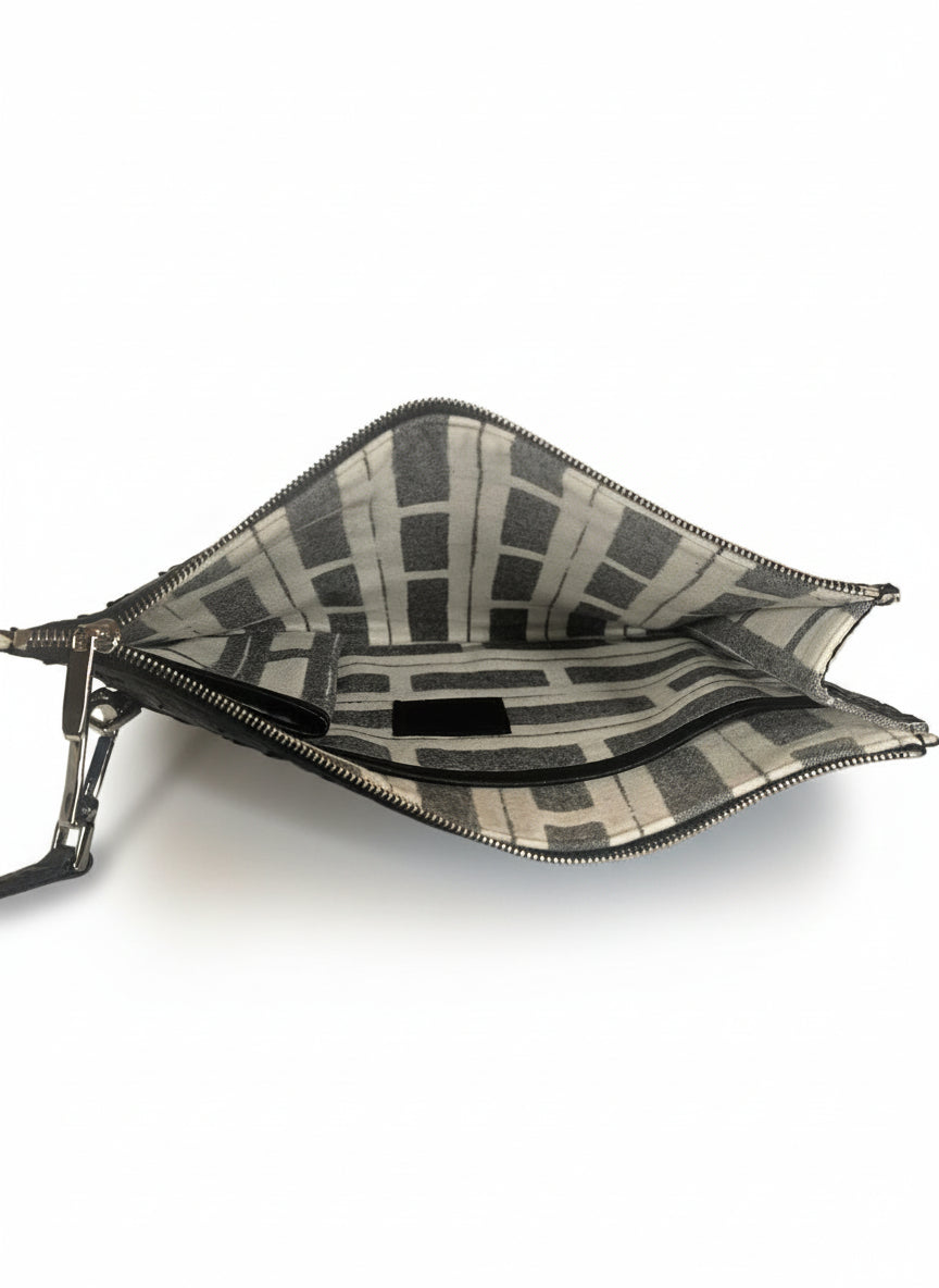 Pouch in pelle di Struzzo da Uomo