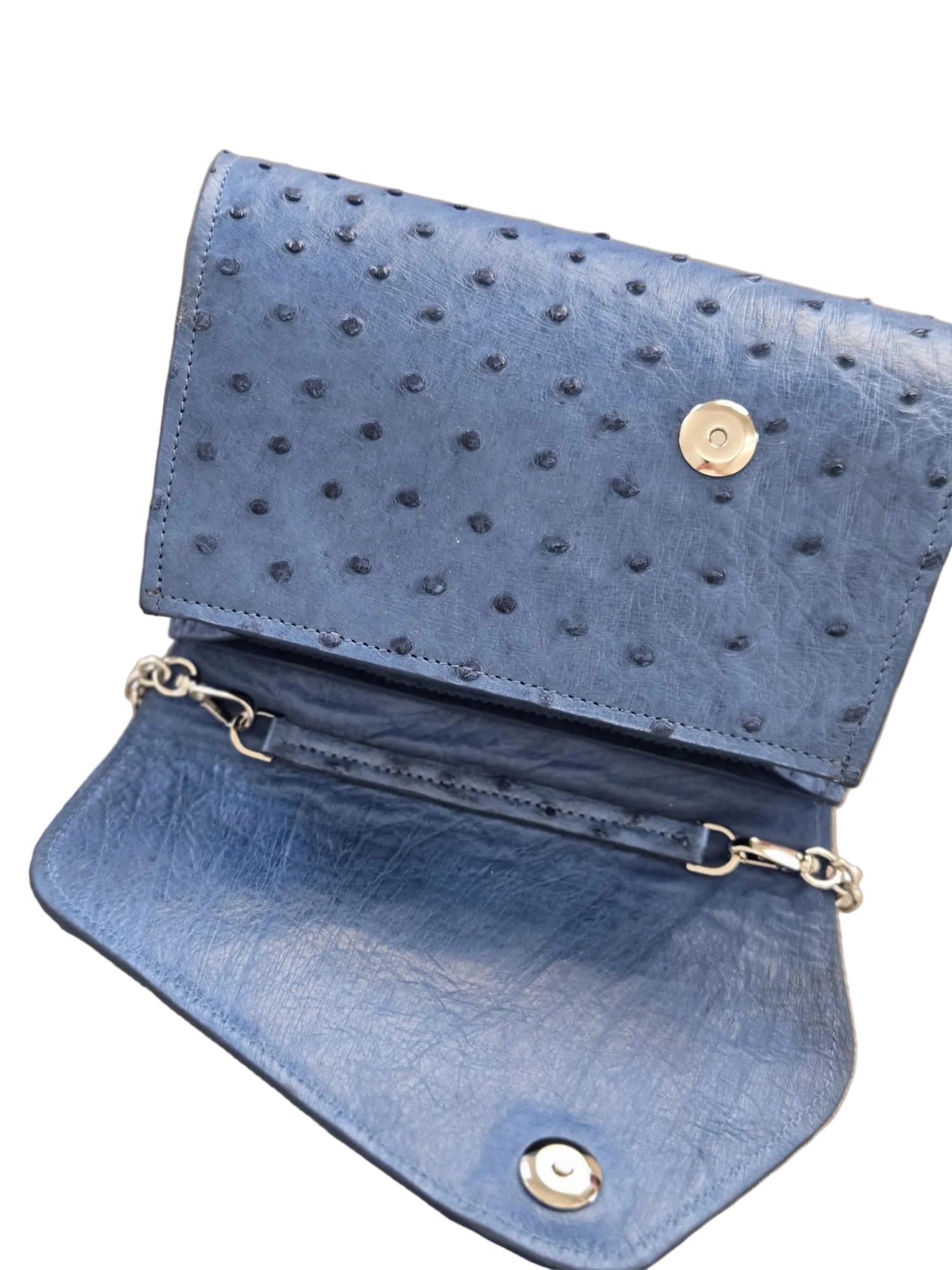 Mini Vega - Struzzo blu denim