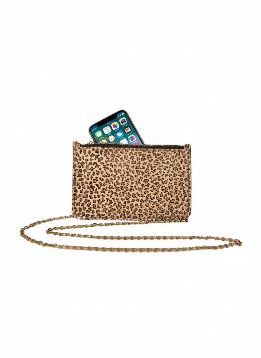 Pochette in pelliccia di agnello Maculata - Amélie