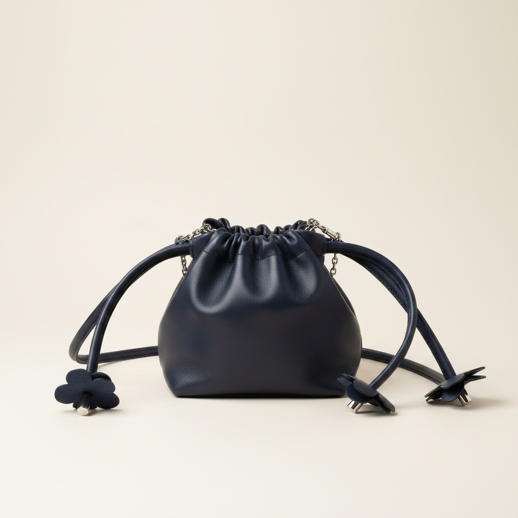 Borsa navy sfondo neutro