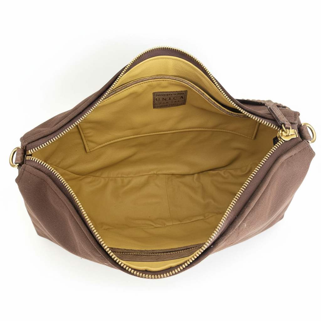 Electra - camoscio marrone con inserti serpente