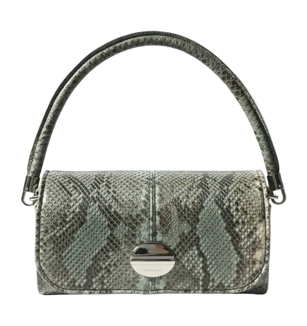 Cécile - Green/Black Python Skin